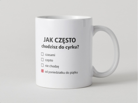 Kubek Jak często chodzisz do cyrku