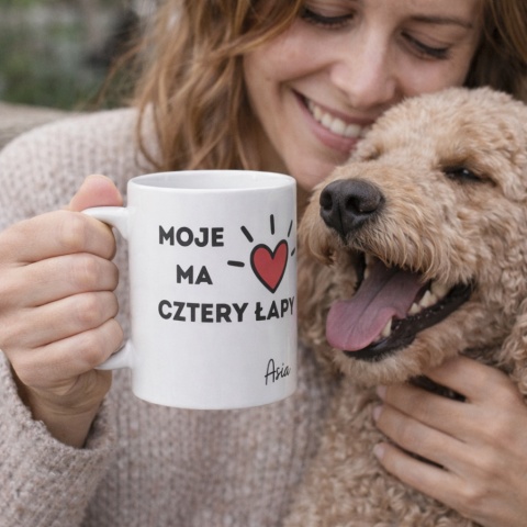 Kubek Moje serce ma 4 łapy