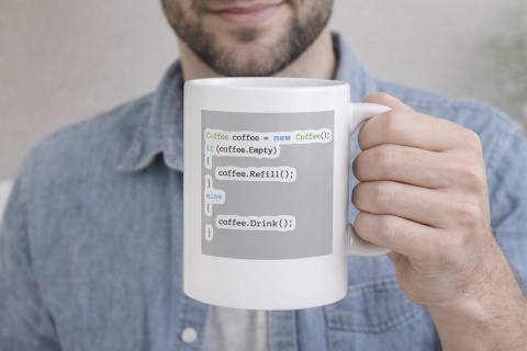 Kubek Programowanie filiżanka kawy